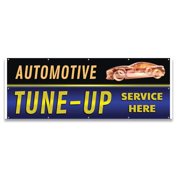 Automotive Tune-Up Service Banner Concession Stand Food Truck Single Sided